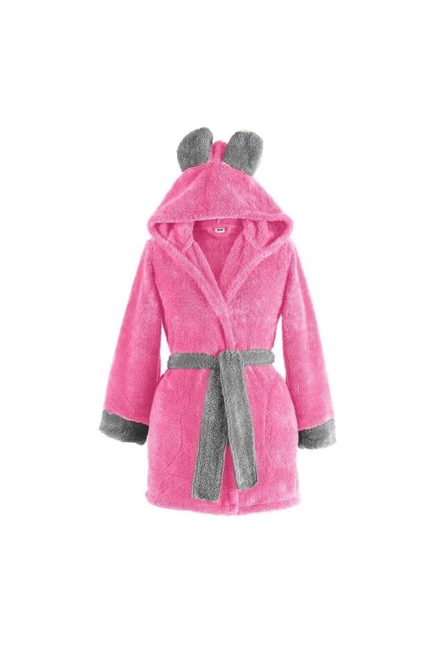 Fleece | Kapşonlu Wellsoft Peluş Sabahlık | Robdeşambr |  Bornoz