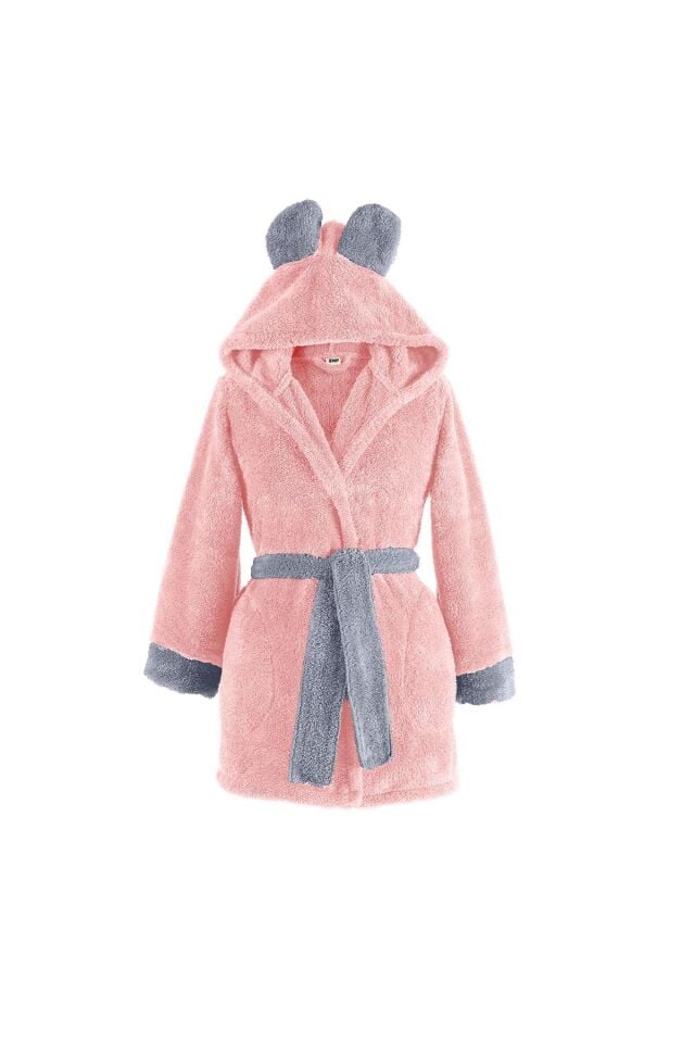 Fleece | Kapşonlu Wellsoft Peluş Sabahlık | Robdeşambr |  Bornoz