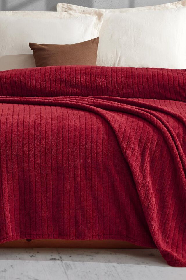 Comfy | Çizgili Wellsoft Çift Kişilik Battaniye