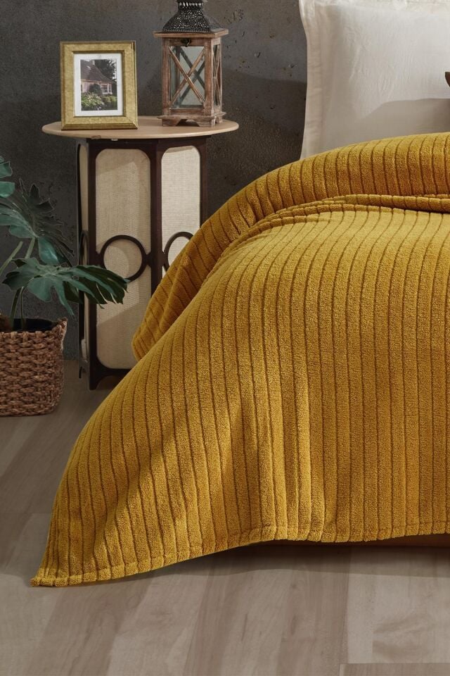 Comfy | Çizgili Wellsoft Çift Kişilik Battaniye