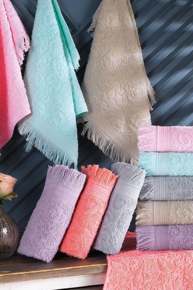 Fringe | 6'lı  30x50 Cm El Ve Yüz Havlu Seti | Mutfak Havlusu