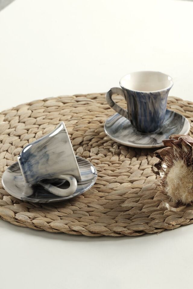 Gift Kahve Fincan Takımı 2 Kişilik El Yapımı Türk Kahvesi Expresso Fincanı Seti