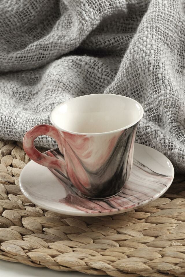 Gift Kahve Fincan Takımı 2 Kişilik El Yapımı Türk Kahvesi Expresso Fincanı Seti