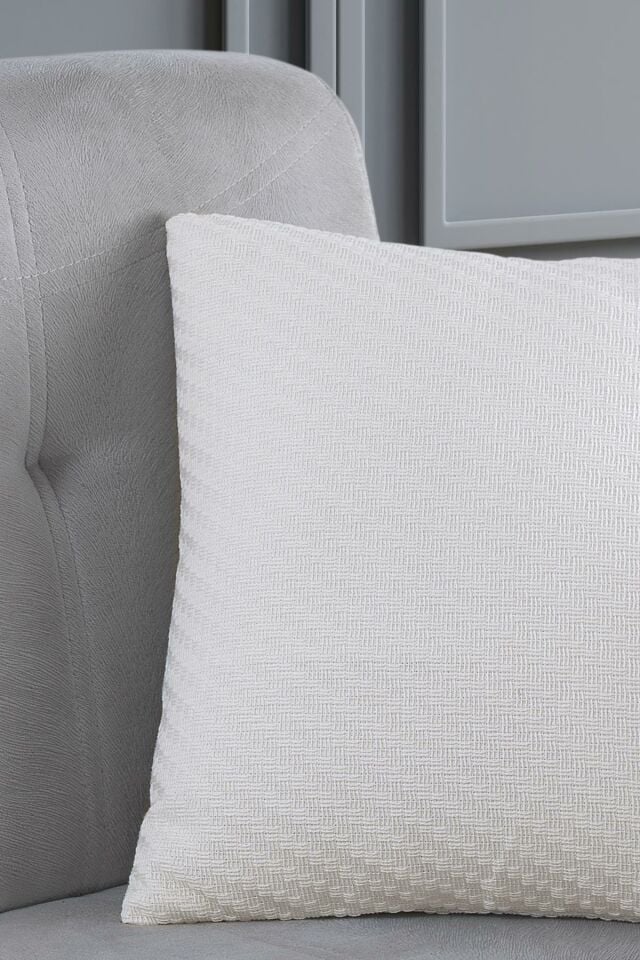 Natural 2'li Dekoratif Kırlent Kılıfı Yastık Kılıfı %100 Pamuklu 44x44 Cm