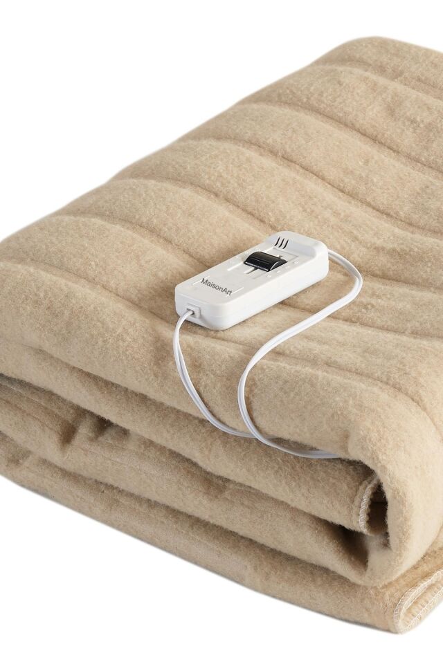 Comfort | Çift Kişilik Elektrikli Battaniye | Elekrikli Yatak Isıtıcı Açık Gri