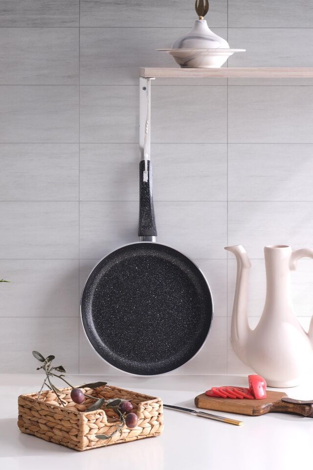 Sanat | Granit Tava 28 Cm Lüx Tek Kulplu Tava