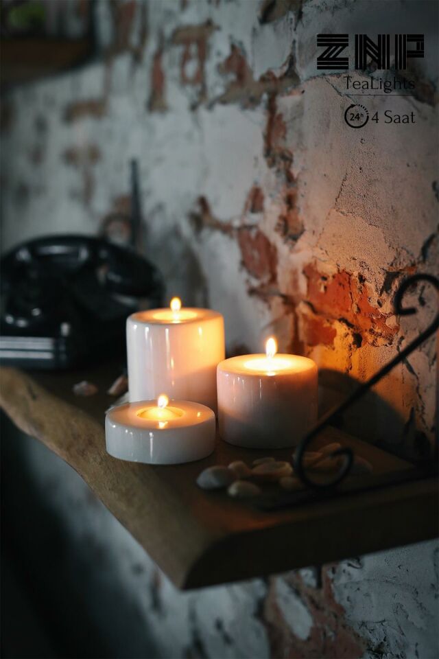 200 Adet | Buhurdanlık Mumu | 4 Saat Yanan Tea Light Mum | Dekoratif Mumluk Mumu