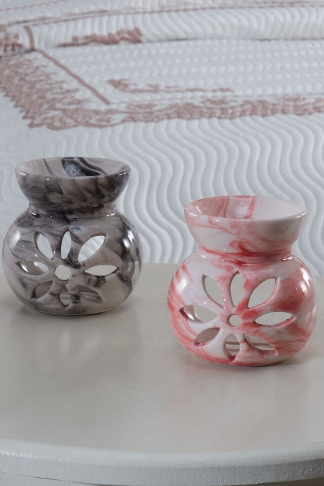 Mood | Pembe | Seramik El Yapımı Buhurdanlık | Mumluk | Dekoratif Buhardanlık