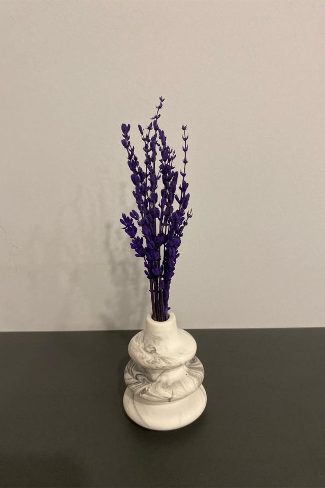 Mini Mermer Desen Konik Vazo Biblo 6X10 Cm