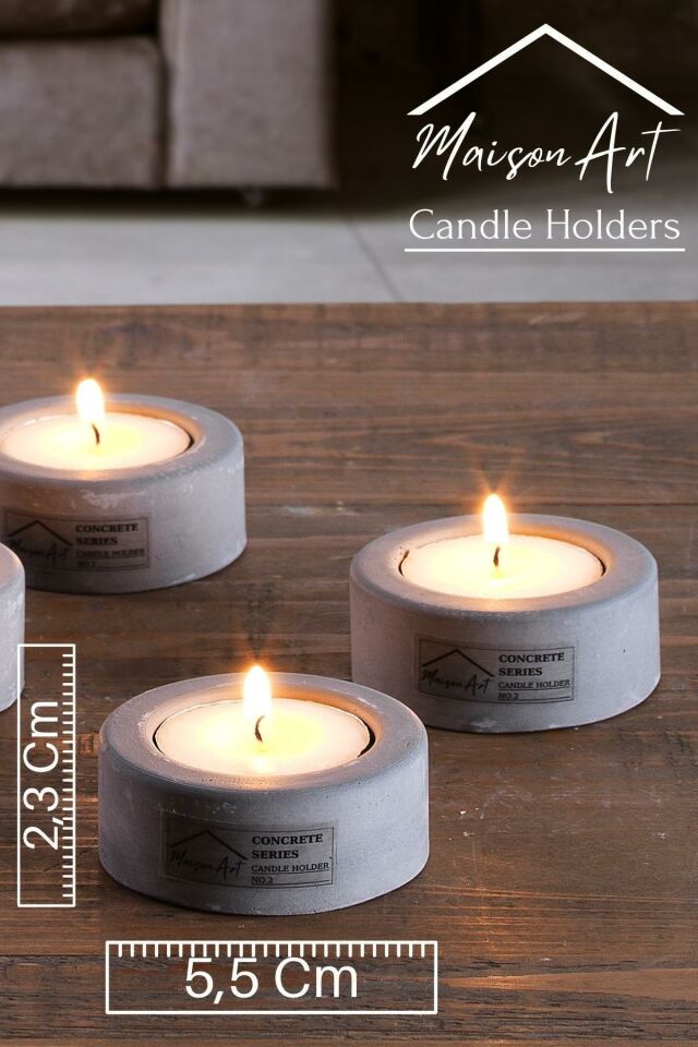 Holder | 6'Lı Set Mumluk | Tea Light Mumluk Seti | Dekoratif Şamdan Mumluk