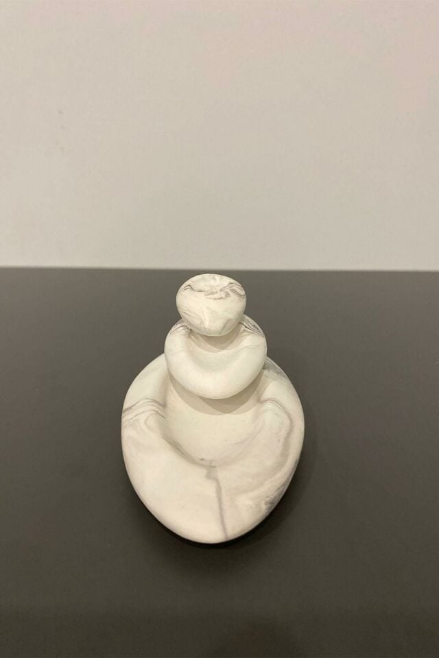Mermer Desen Kayık Buhardanlık Tütsülük 12X6 Cm
