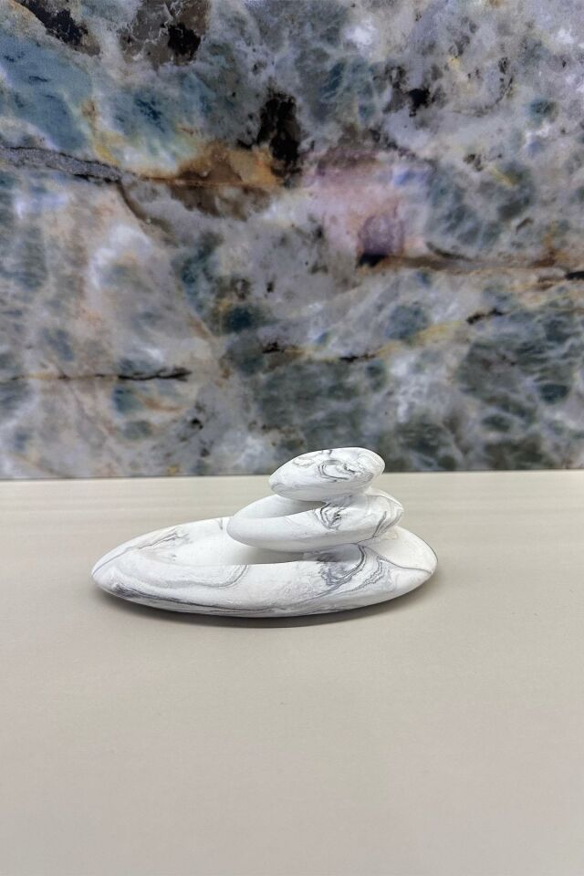 Mermer Desen Kayık Buhardanlık Tütsülük 12X6 Cm