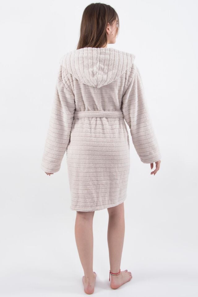 Comfy | Kapşonlu Wellsoft Peluş Bornoz Sabahlık | Robdeşambr Kadın Bornoz