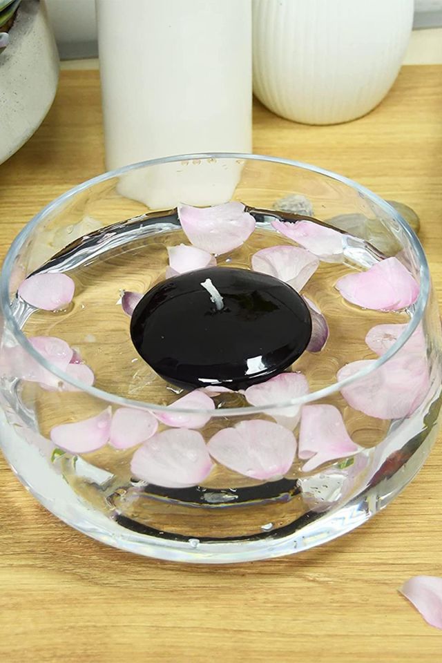 Float | Siyah 24 Adet Yüzen Mum | 4 Saat Yanan Tea Light Mum | Kokusuz Terapi Mumu