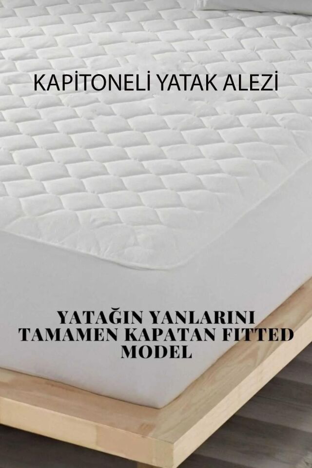 Sıvı Su Geçirmez Kapitoneli Yatak Koruyucu Alez Lastikli Çarşaf