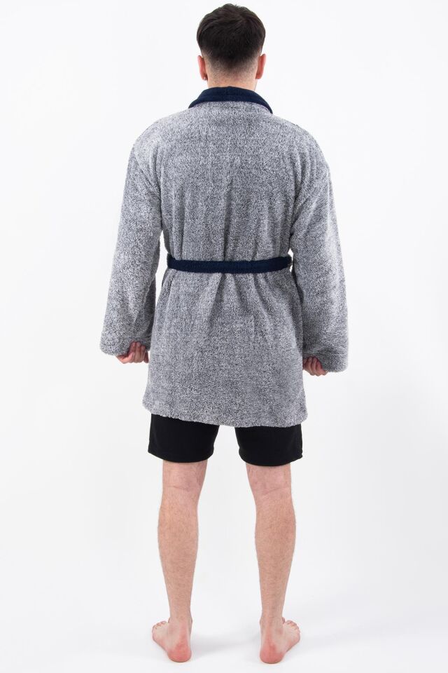 Navy Erkek Sabahlık Unisex Polar Wellsoft Peluş Sabahlık | Ceket  Bornoz
