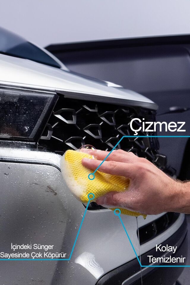 Sponge | Petek Dokulu Renkli 6'Lı Sihirli Bulaşık Süngeri