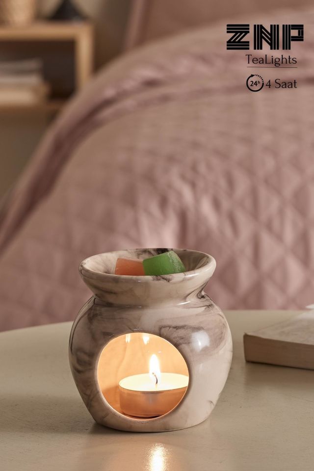 10 Adet | Okyanus Kokulu Tealight Mum | 4 Saat Yanar | Dekoratif Mumluk Mumu
