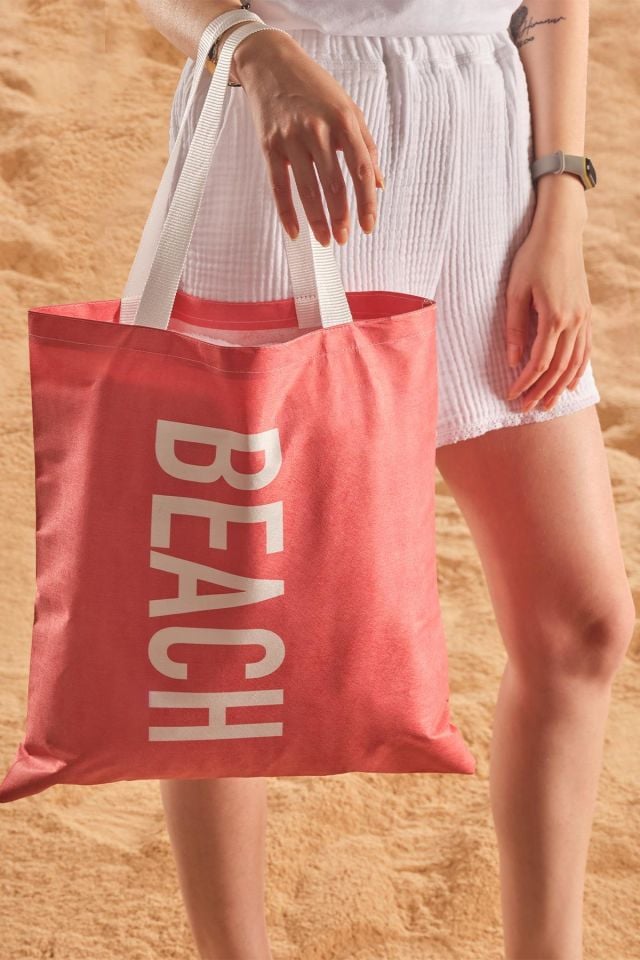 Beach Desen Baskılı Plaj Çantası