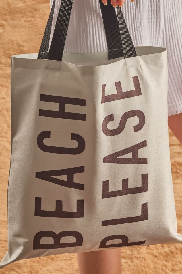Beach Please Desen Baskılı Plaj Çantası