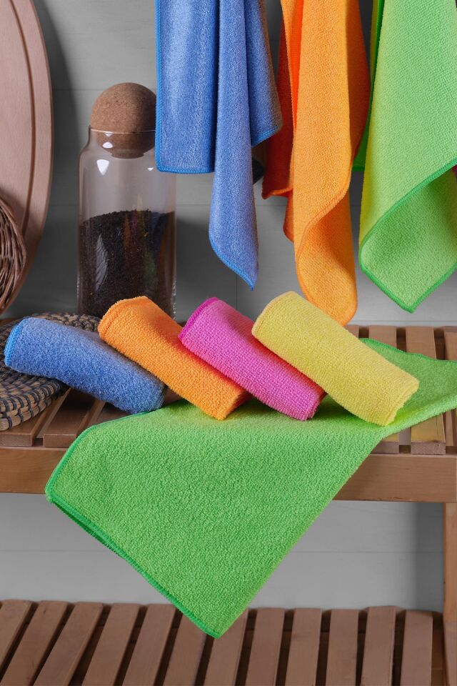 Terry | Microfiber 10'lu 40x40 Mutfak Yer Banyo Temizleme Bezi