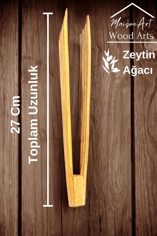 Zeytin Ağacı Maşa | 1 Adet El Yapımı Ahşap Maşa